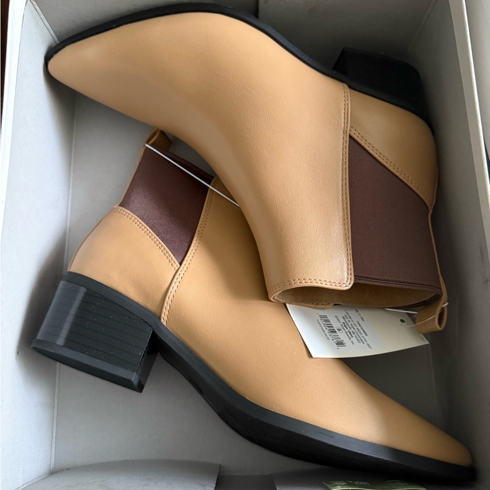 A New Day Gwen Tan boots size 8